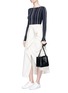 Figure View - Click To Enlarge - COMME MOI - Asymmetric ruffle maxi skirt