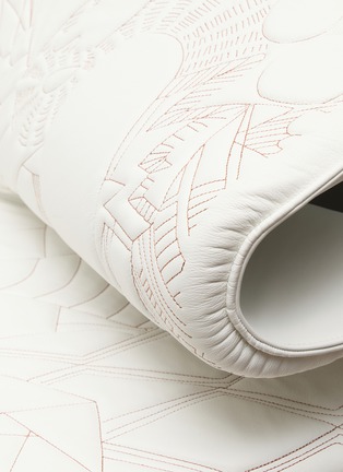 Detail View - Click To Enlarge - MOROSO - Doodle Embroidered Leather Armchair