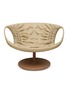 Main View - Click To Enlarge - MOROSO - Smock Swivel  Leather Armshair — Caramel