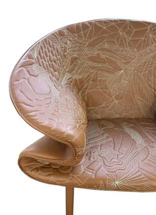 Detail View - Click To Enlarge - MOROSO - Doodle Embroidered Leather Armchair