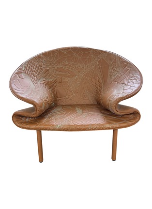 Main View - Click To Enlarge - MOROSO - Doodle Embroidered Leather Armchair