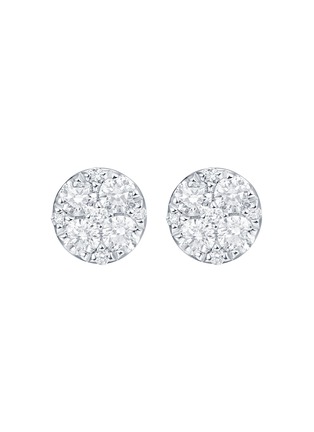 Main View - Click To Enlarge - LC COLLECTION JEWELLERY - Diamond 18K White Gold Earrings