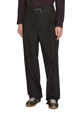 Main View - Click To Enlarge - MAISON MARGIELA - Straight Leg Light Fresco Wool Drawstring Waist Pants