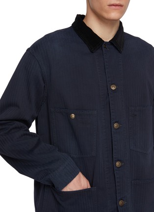  - MAISON MARGIELA - Corduroy Collar Herringbone Cotton Sports Jacket