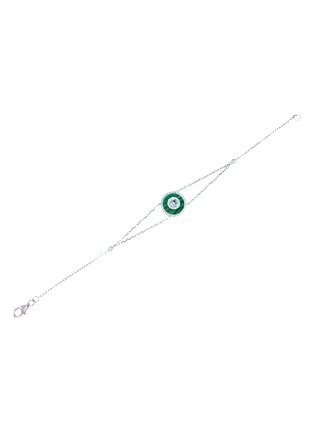 Main View - Click To Enlarge - LC COLLECTION JEWELLERY - Diamond Malachite 18K White Gold Bracelet