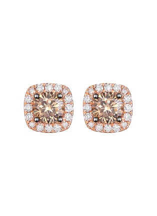 Main View - Click To Enlarge - LC COLLECTION JEWELLERY - Diamond 18K Rose Gold Earrings