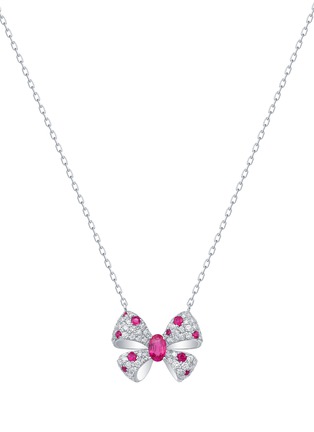 Main View - Click To Enlarge - LC COLLECTION JEWELLERY - Diamond Ruby 18K White Gold Necklace