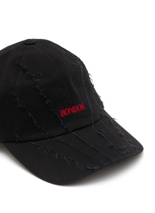 Detail View - Click To Enlarge - BONBOM - Logo Embroidered Washed Corset Baseball Cap