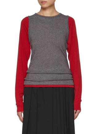 Main View - Click To Enlarge - SIENNE - Layered Sleeve Top