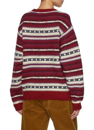 Back View - Click To Enlarge - SIENNE - Grandpa Jacquard Knit Sweater