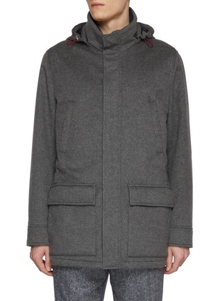 Main View - Click To Enlarge - BRUNELLO CUCINELLI - Hooded Cashmere Parka Coat