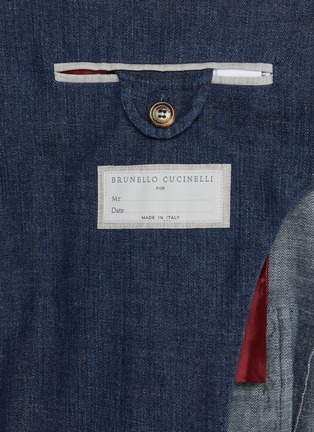  - BRUNELLO CUCINELLI - Single Breasted Dark Wash Denim Blazer