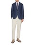 Figure View - Click To Enlarge - BRUNELLO CUCINELLI - Single Breasted Dark Wash Denim Blazer