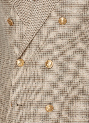  - BRUNELLO CUCINELLI - Check Silk Wool Double Breasted Blazer