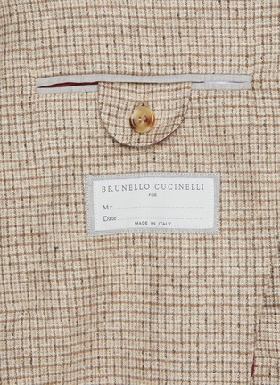  - BRUNELLO CUCINELLI - Check Silk Wool Double Breasted Blazer
