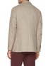 Back View - Click To Enlarge - BRUNELLO CUCINELLI - Check Silk Wool Double Breasted Blazer