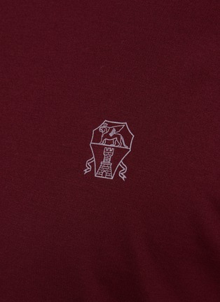  - BRUNELLO CUCINELLI - Chest Logo Crewneck Cotton Jersey T-Shirt
