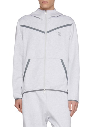 Main View - Click To Enlarge - BRUNELLO CUCINELLI - Zip Up Hooded Jacket