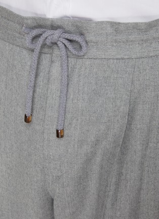  - BRUNELLO CUCINELLI - Elasticated Wool Drawstring Pants