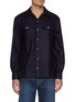 Main View - Click To Enlarge - BRUNELLO CUCINELLI - Camp Collar Virgin Wool Flannel Overshirt