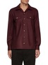 Main View - Click To Enlarge - BRUNELLO CUCINELLI - Camp Collar Virgin Wool Flannel Overshirt