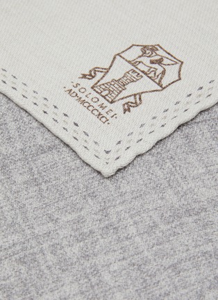 Detail View - Click To Enlarge - BRUNELLO CUCINELLI - Emblem Silk Pocket Square