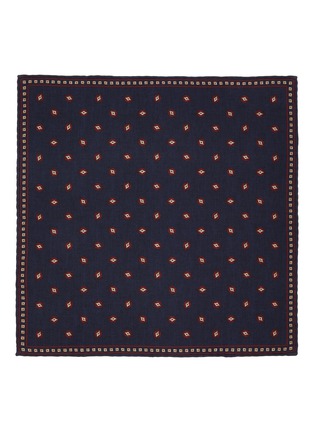 Figure View - Click To Enlarge - BRUNELLO CUCINELLI - Patterned Silk Pocket Square