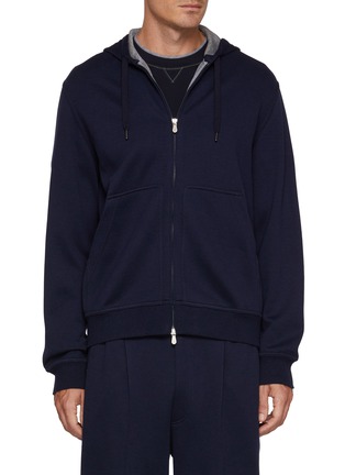 Main View - Click To Enlarge - BRUNELLO CUCINELLI - Full Zip Hooded Jacket