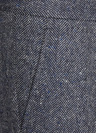  - BRUNELLO CUCINELLI - Herringbone Wool Cashmere Pleated Pants