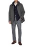 Figure View - Click To Enlarge - BRUNELLO CUCINELLI - Herringbone Wool Cashmere Pleated Pants