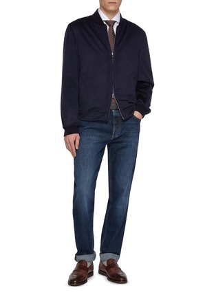 Figure View - Click To Enlarge - BRUNELLO CUCINELLI - Zip Up Cashmere Bomber Jacket