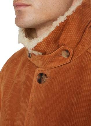  - BRUNELLO CUCINELLI - Shearling Collar Rib Cuff Cashmere Jacket