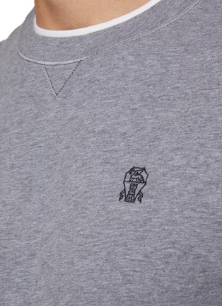  - BRUNELLO CUCINELLI - Crewneck Cotton Jersey Logo T-Shirt