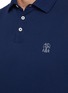  - BRUNELLO CUCINELLI - Print Logo Cotton Jersey Polo Shirt
