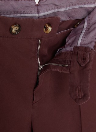  - BRUNELLO CUCINELLI - Flat Front Cotton Chino Pants