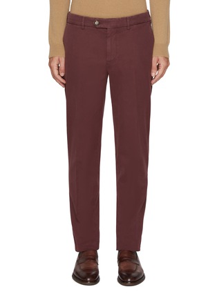 Main View - Click To Enlarge - BRUNELLO CUCINELLI - Flat Front Cotton Chino Pants