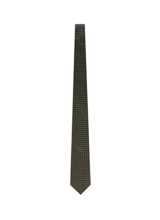 Detail View - Click To Enlarge - BRUNELLO CUCINELLI - Geometric Pattern Silk Tie