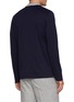 Back View - Click To Enlarge - BRUNELLO CUCINELLI - Long Sleeve Contrast Collar Cotton Jersey Polo Shirt