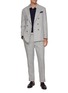 Figure View - Click To Enlarge - BRUNELLO CUCINELLI - Long Sleeve Contrast Collar Cotton Jersey Polo Shirt
