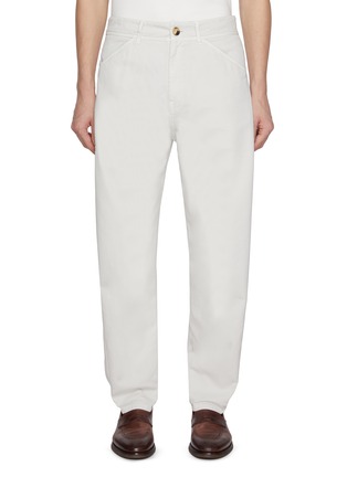Main View - Click To Enlarge - BRUNELLO CUCINELLI - Diagonal Pocket Cotton Carrot Pants