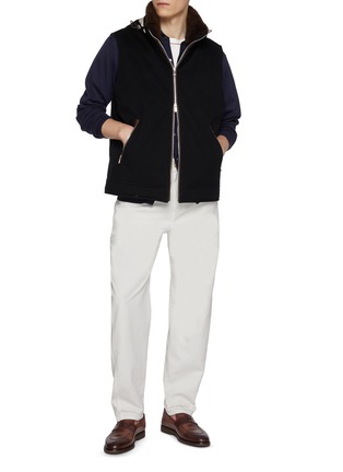 Figure View - Click To Enlarge - BRUNELLO CUCINELLI - Diagonal Pocket Cotton Carrot Pants