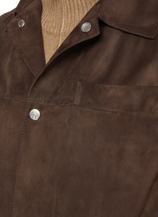  - BRUNELLO CUCINELLI - Button Up Shirt Collar Leather Vest
