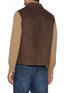 Back View - Click To Enlarge - BRUNELLO CUCINELLI - Button Up Shirt Collar Leather Vest