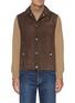 Main View - Click To Enlarge - BRUNELLO CUCINELLI - Button Up Shirt Collar Leather Vest