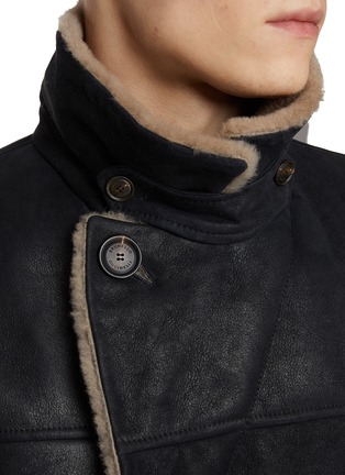  - BRUNELLO CUCINELLI - Notch Lapel Shearling Jacket