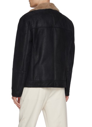 Back View - Click To Enlarge - BRUNELLO CUCINELLI - Notch Lapel Shearling Jacket