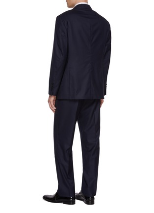 Back View - Click To Enlarge - BRUNELLO CUCINELLI - Single Breasted Wool Silk Twill Tuxedo Suit