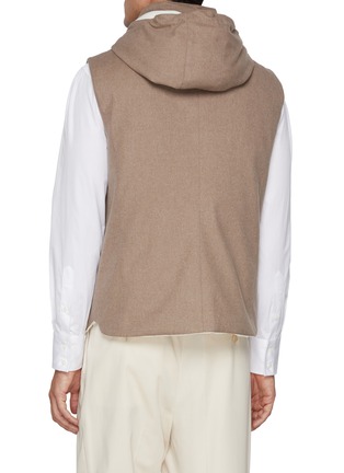 Back View - Click To Enlarge - BRUNELLO CUCINELLI - Padded Hooded Wool Vest