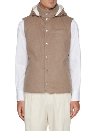 Main View - Click To Enlarge - BRUNELLO CUCINELLI - Padded Hooded Wool Vest