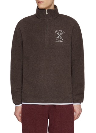 Main View - Click To Enlarge - BRUNELLO CUCINELLI - Ski Logo Embroidered Sweatshirt